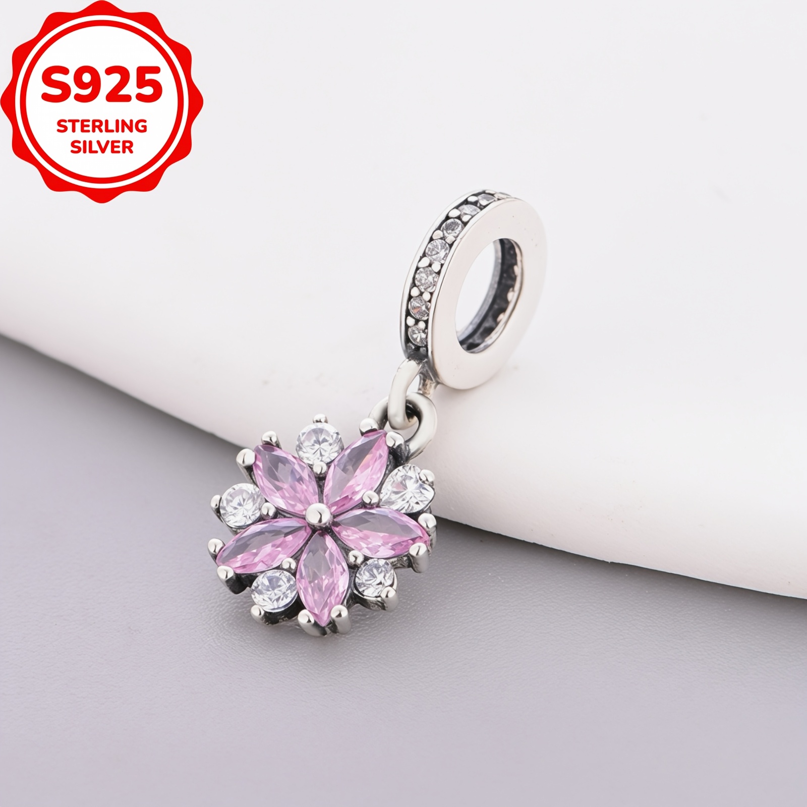 925 Sterling Silver Forest Butterfly Flower Pendant